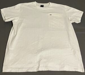 G-Star RAW Mens XXL White Zip Pocket T-Shirt Crewneck Originals Raw Denim